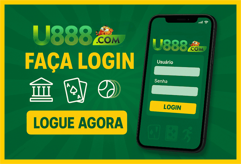 Imagem destacando login seguro na U888 para novos usuários